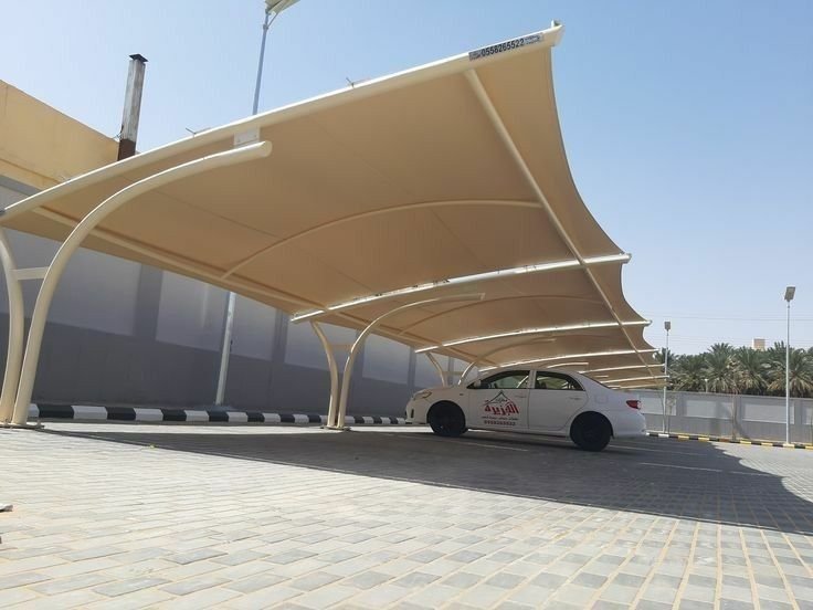 تنفيذ مشاريع مظلات مواقف سيارات حكومية وخاصة بجدة.